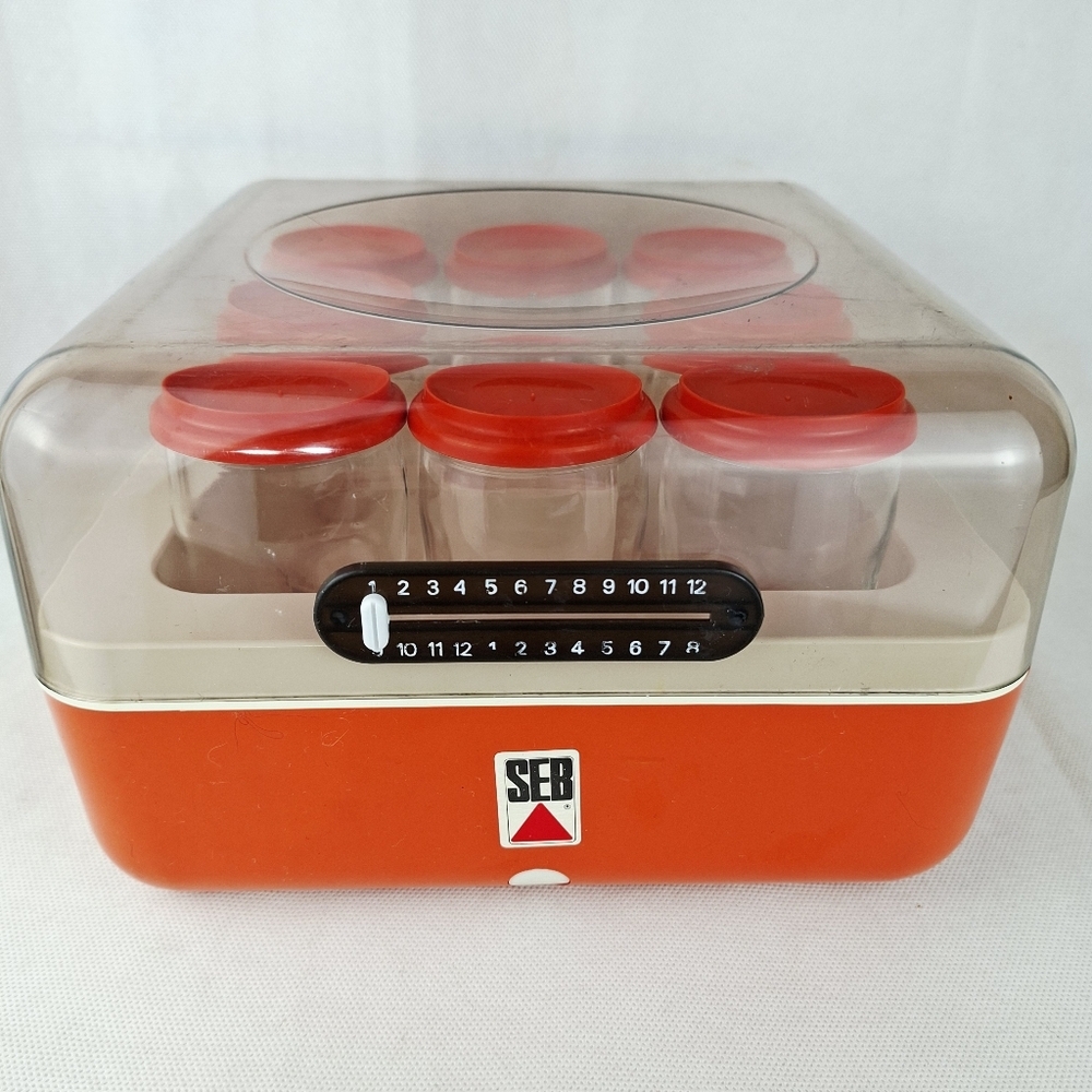 Vintage SEB Model 875  Electric Yogurt Maker - 8 Glass Containers Yorking